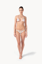 Set bikini a triangolo floreale chiné