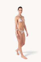 Chiné Floral Triangle Bikini Set