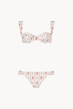Two-Piece Bikini Set With Floral And Striped