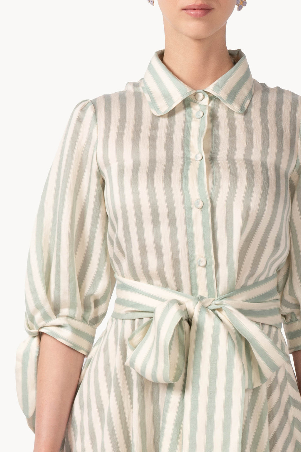 Camicia a righe jacquard