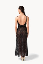 Abito sottoveste in organza e tulle ricamato con paillettes