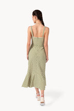 Checked Stretch Cotton Dress