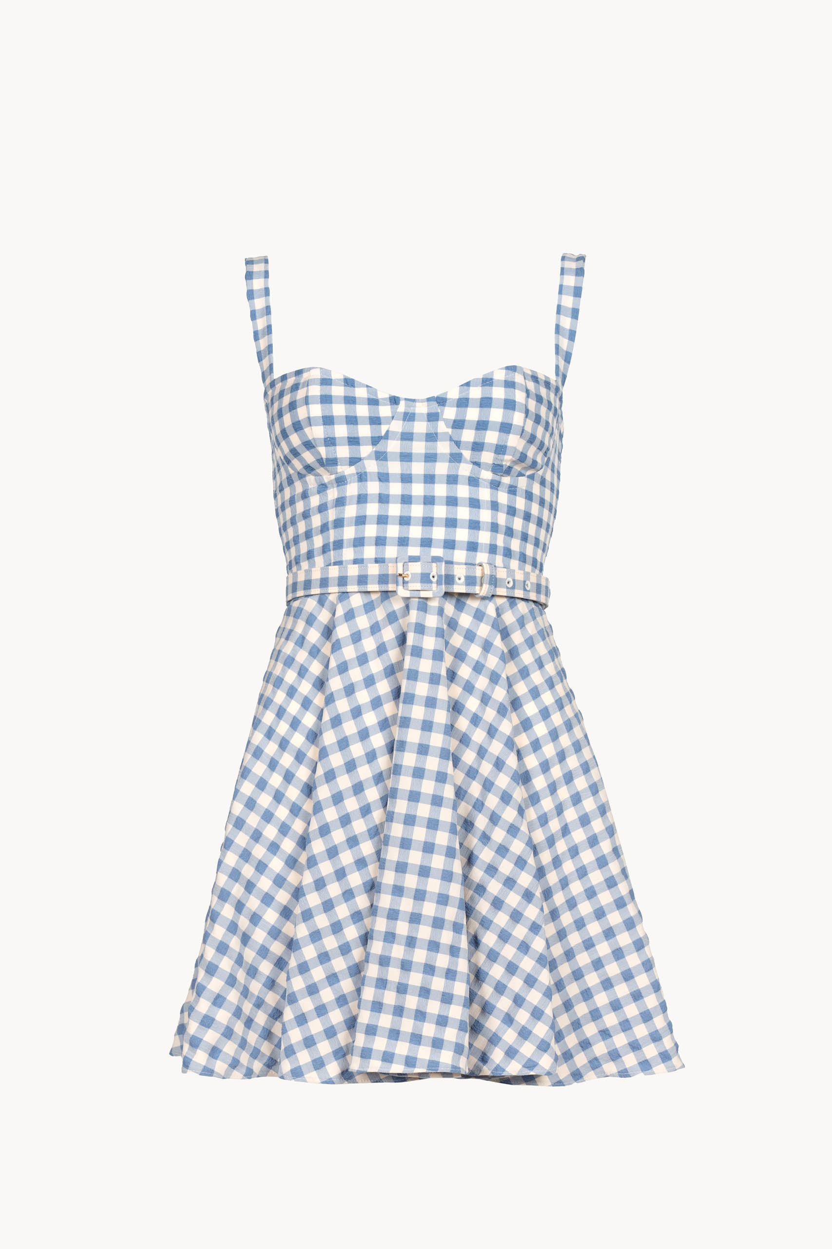 Checked Cotton Mini Dress