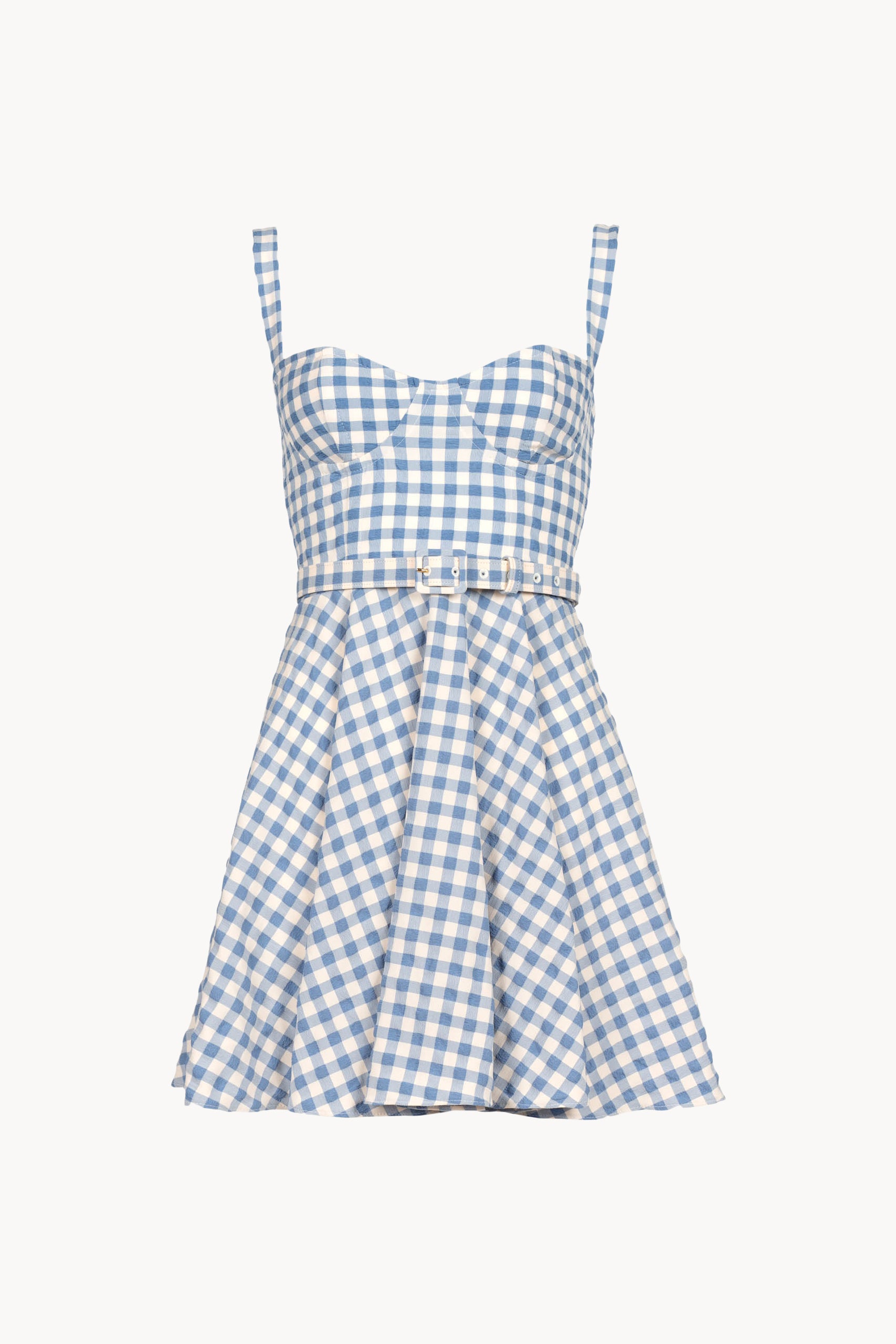 Checked Cotton Mini Dress