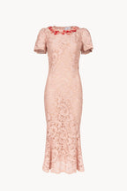 Abito midi in pizzo