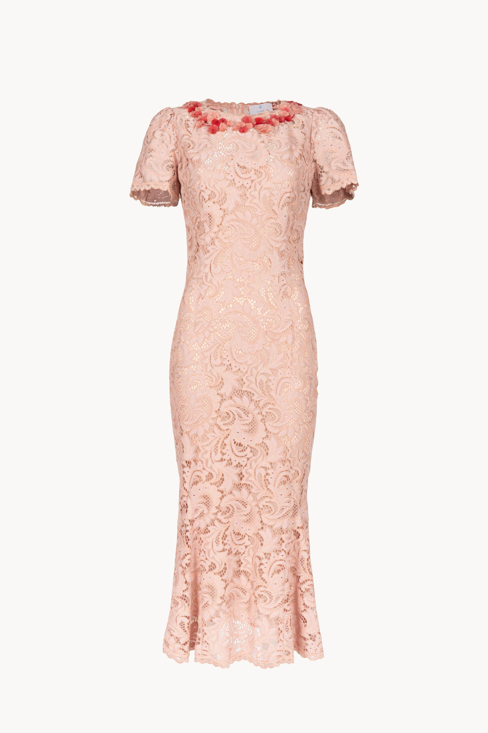 Abito midi in pizzo