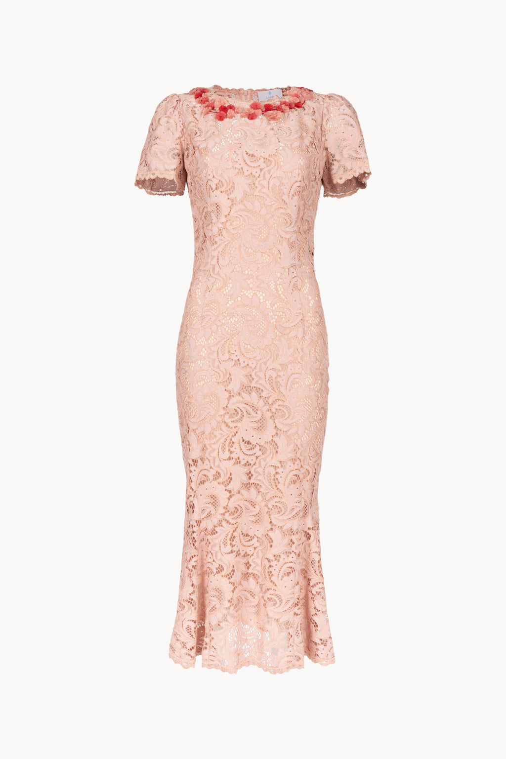 Abito midi in pizzo