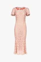 Abito midi in pizzo