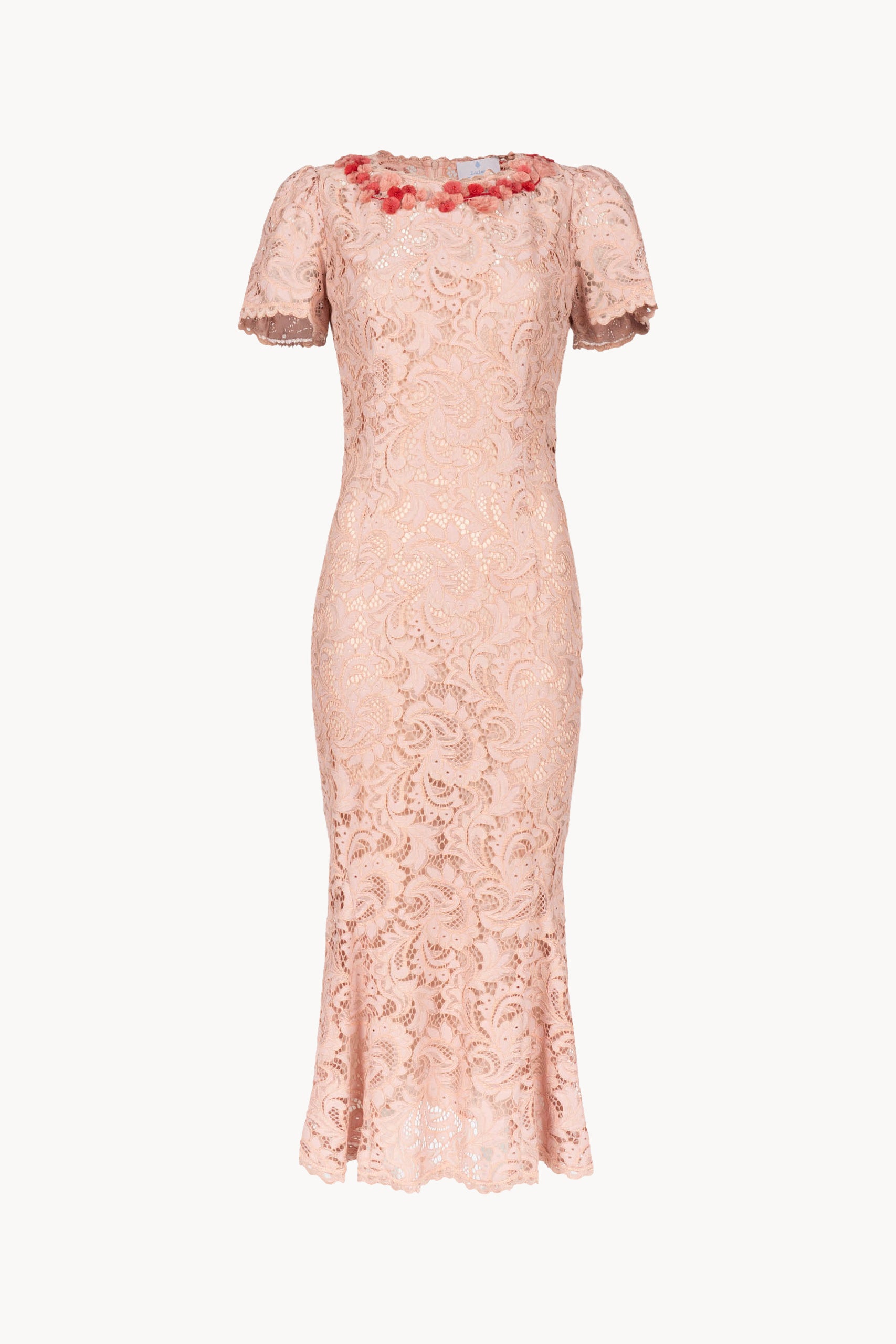 Abito midi in pizzo