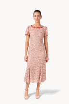 Abito midi in pizzo
