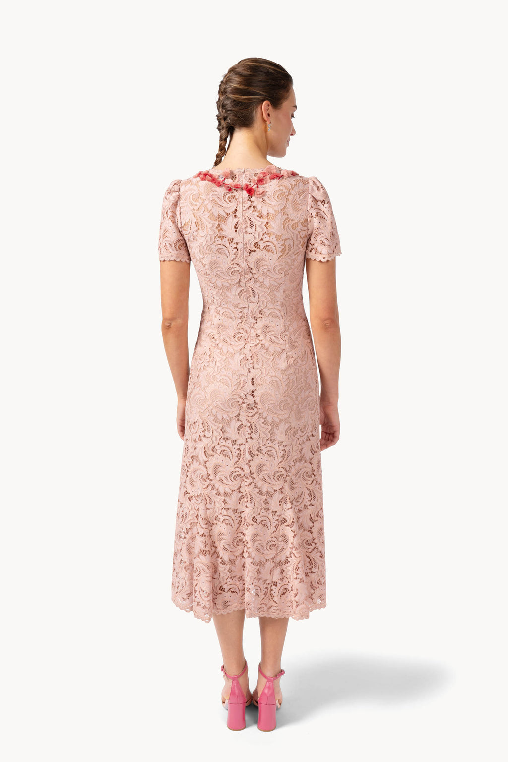 Abito midi in pizzo