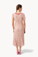 Abito midi in pizzo