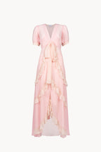 Abito in chiffon con volant