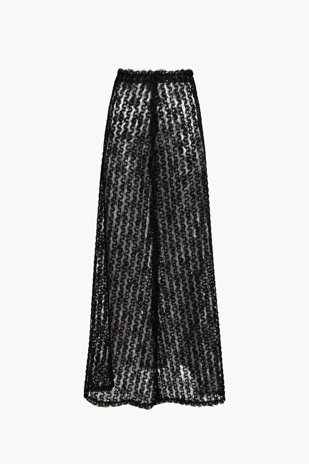 Gonna in organza e tulle ricamata con paillettes