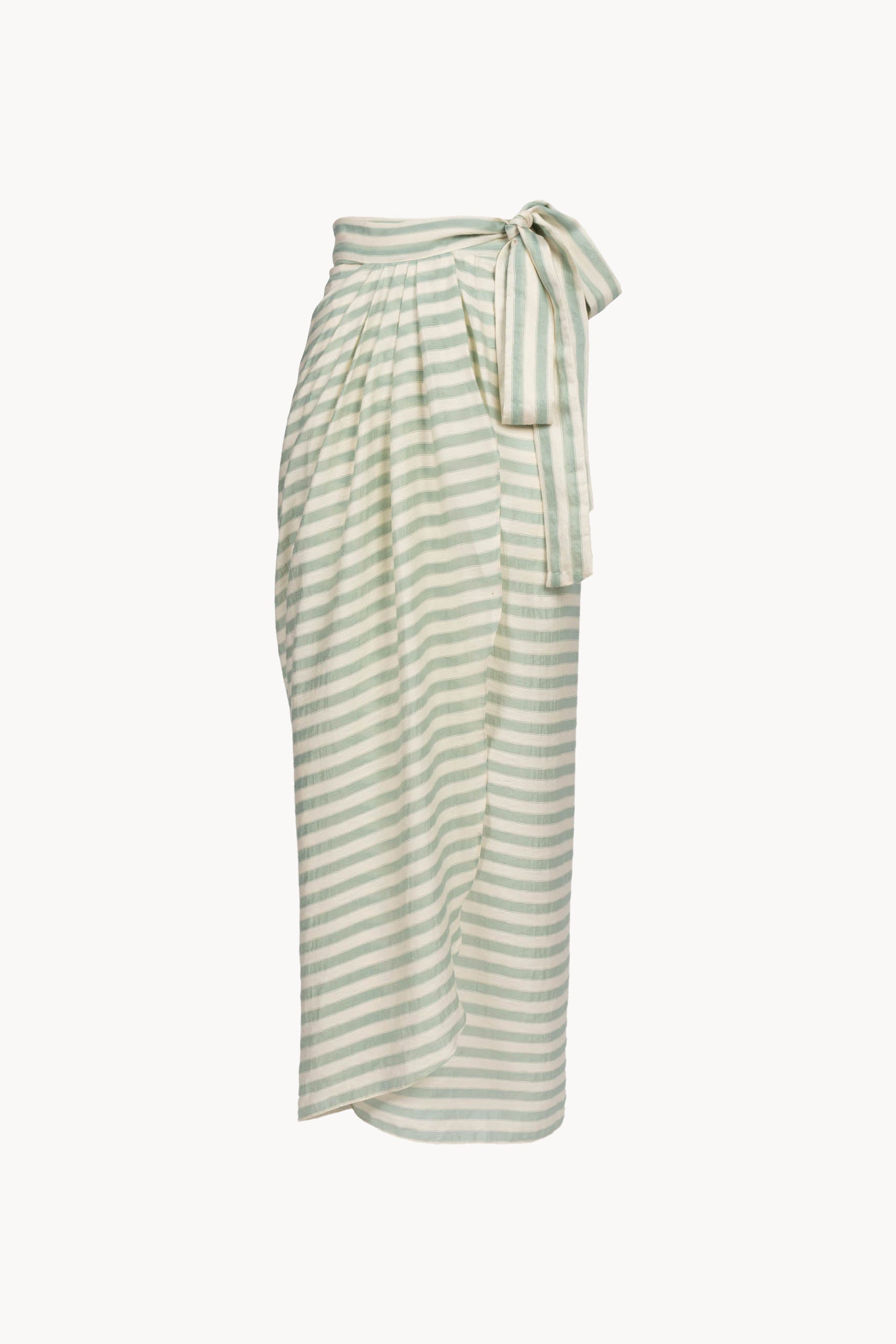 Striped Jacquard Wrap Skirt