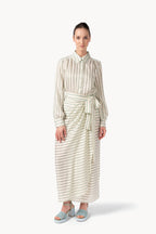 Gonna Portafoglio in Jacquard a Righe