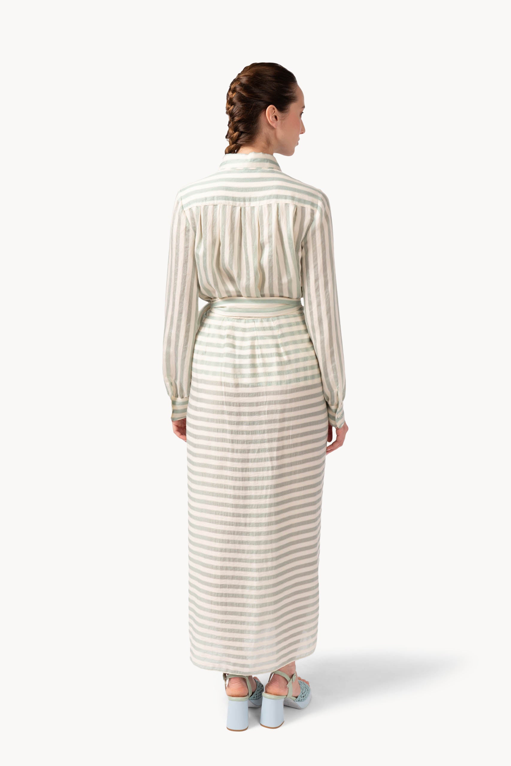 Camicia a Righe in Jacquard