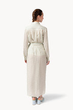 Gonna Portafoglio in Jacquard a Righe