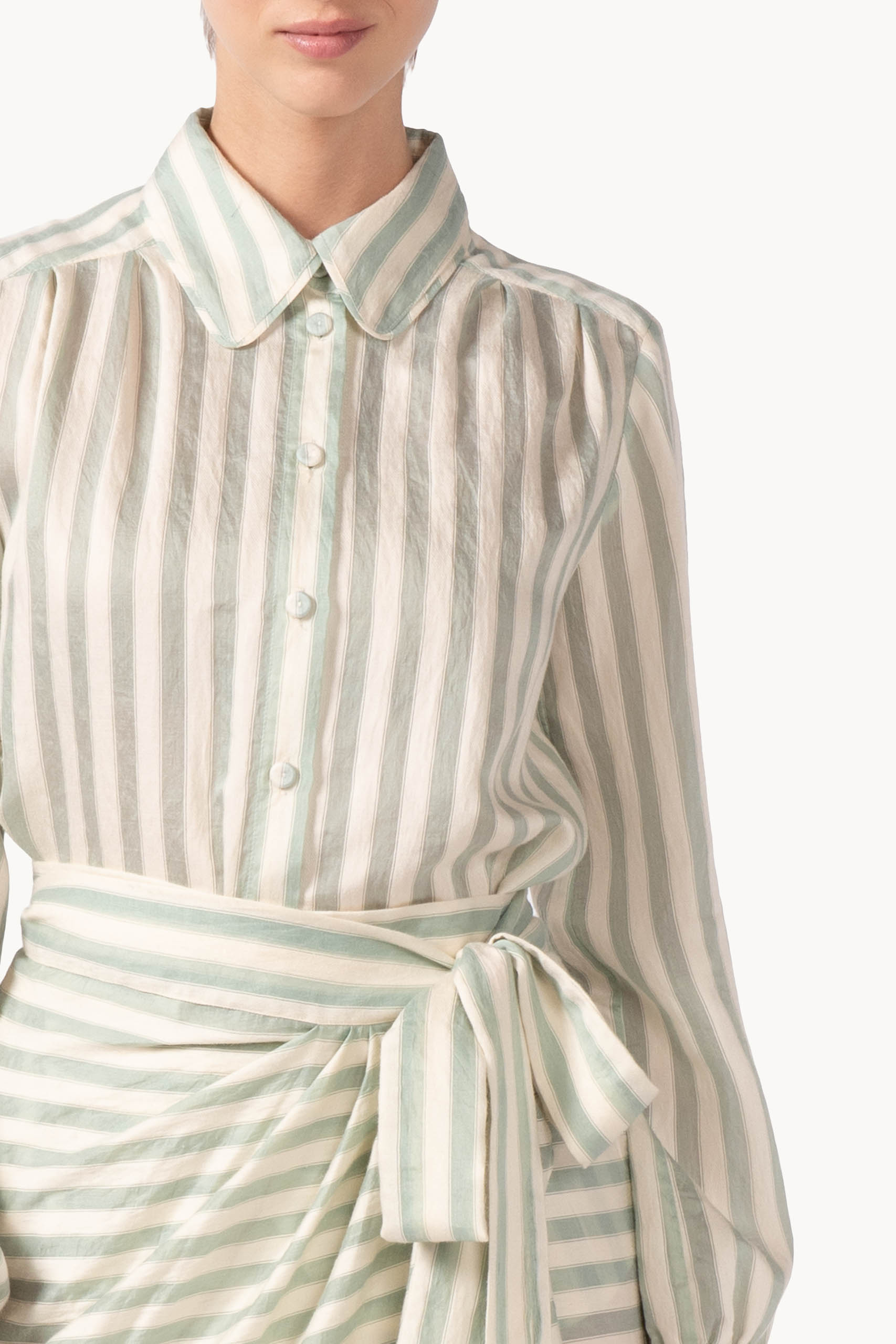 Camicia a Righe in Jacquard