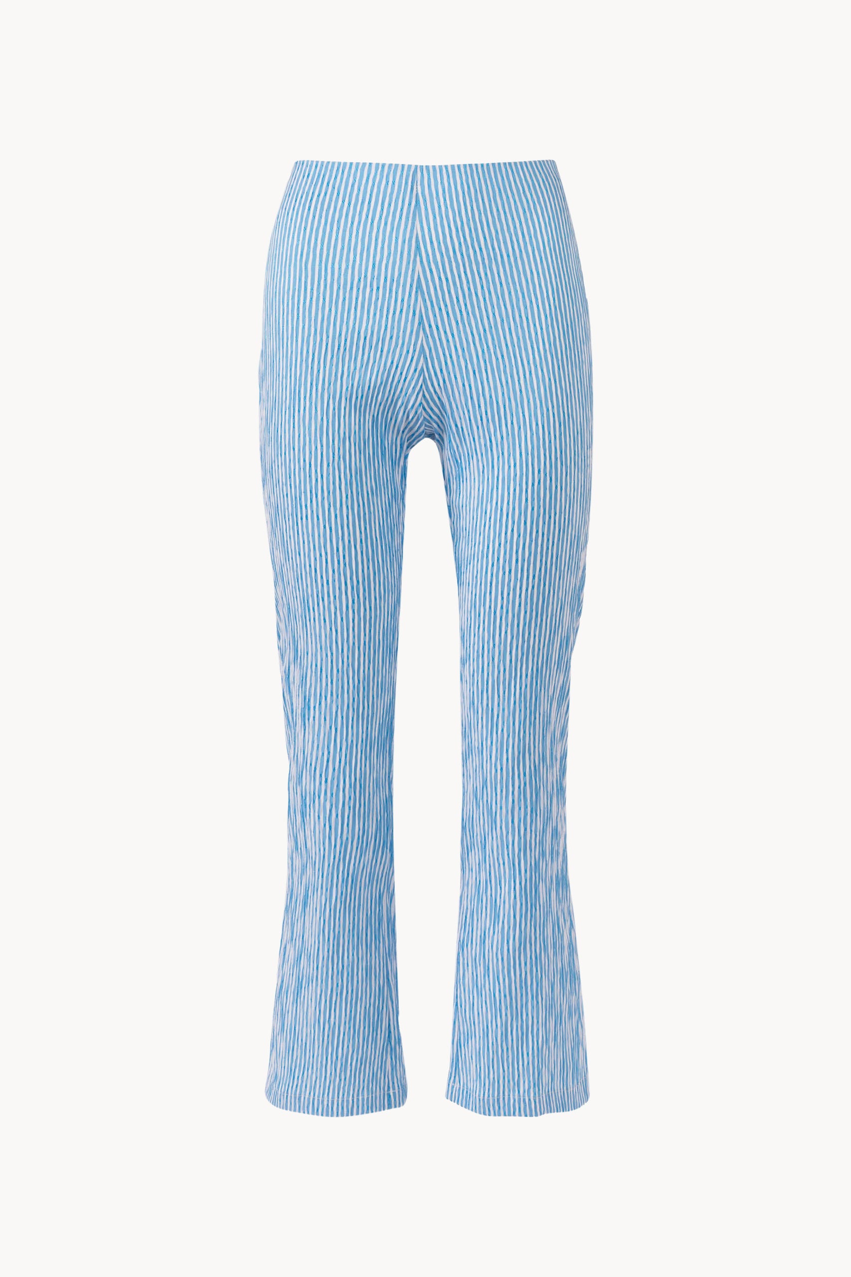 Pantaloni Capri a righe in cotone elasticizzato