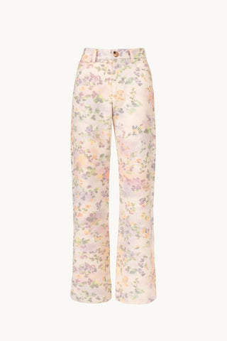 Chiné Floral Cotton Pants