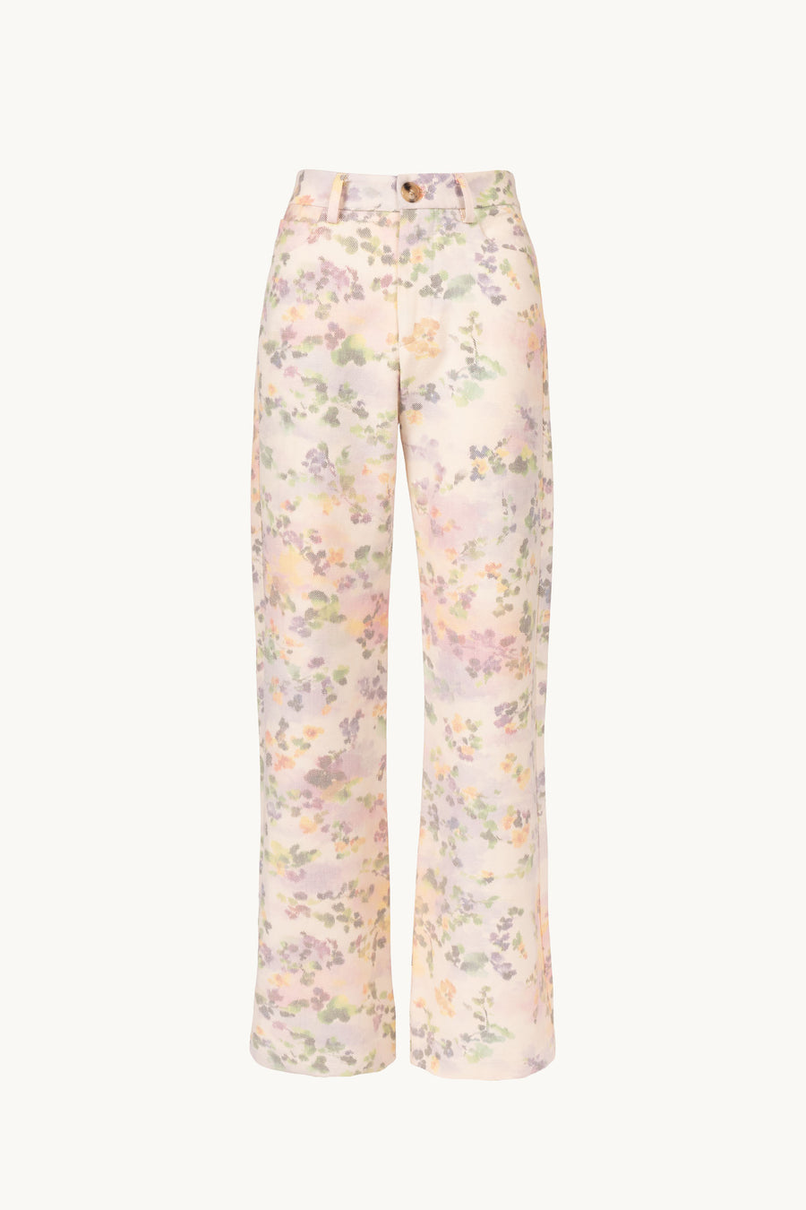 Chiné Floral Cotton Pants