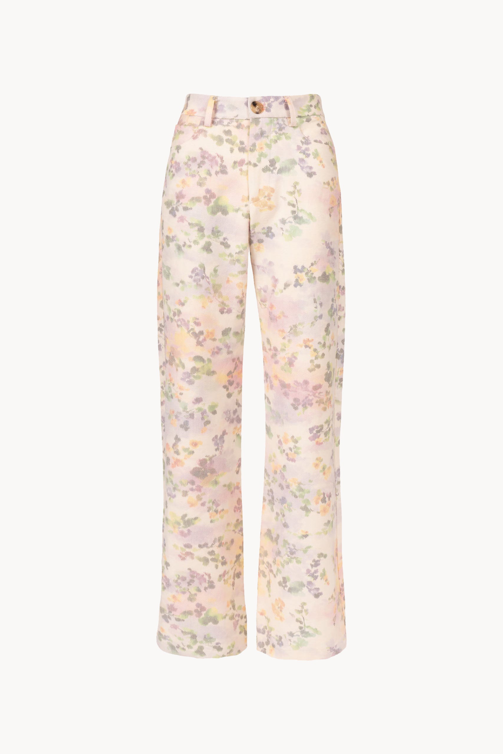 Chiné Floral Cotton Pants