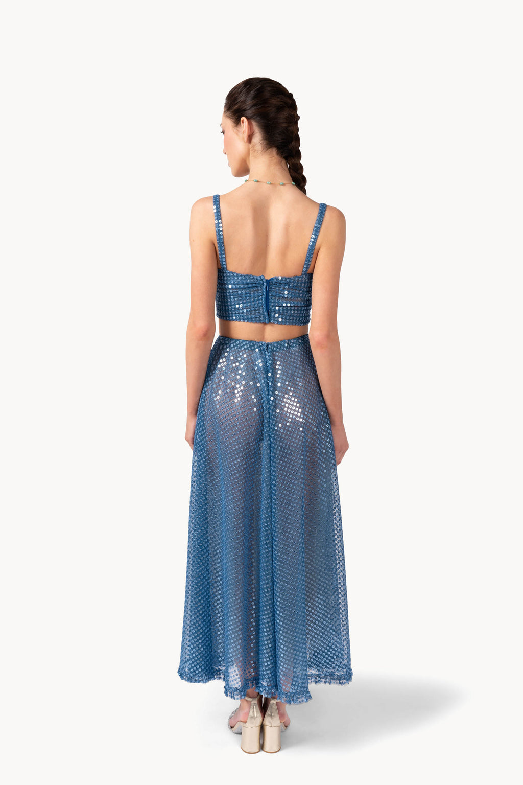 Gonna in tulle con paillettes