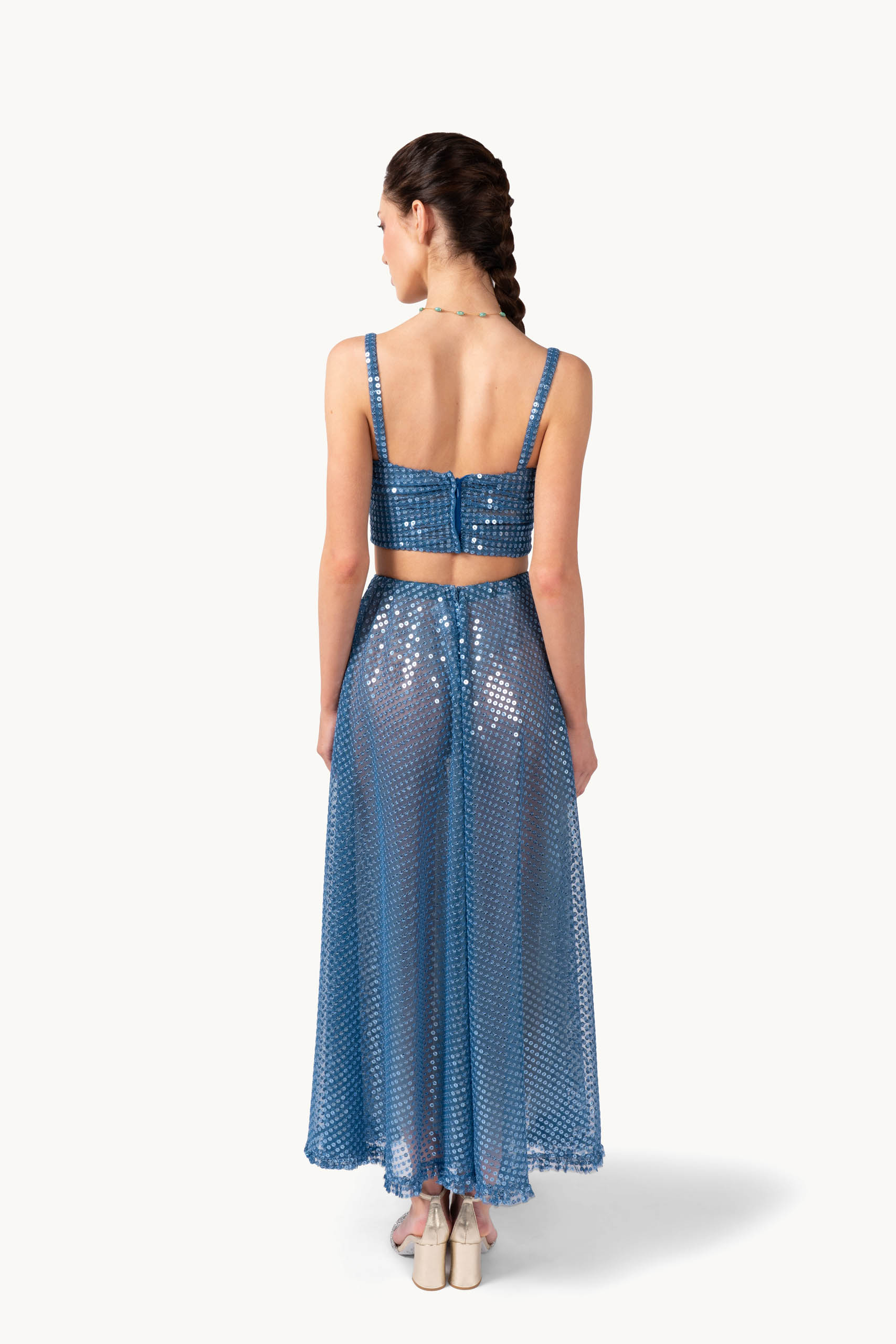 Gonna in tulle con paillettes