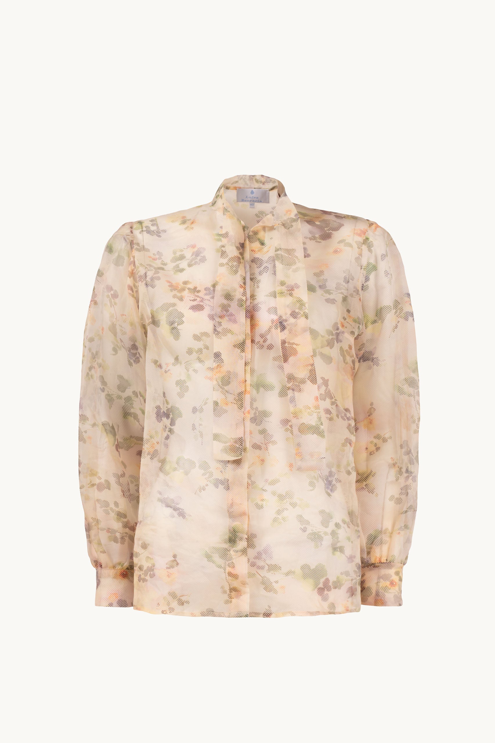 Chiné Floral Organza Blouse – Luisa Beccaria