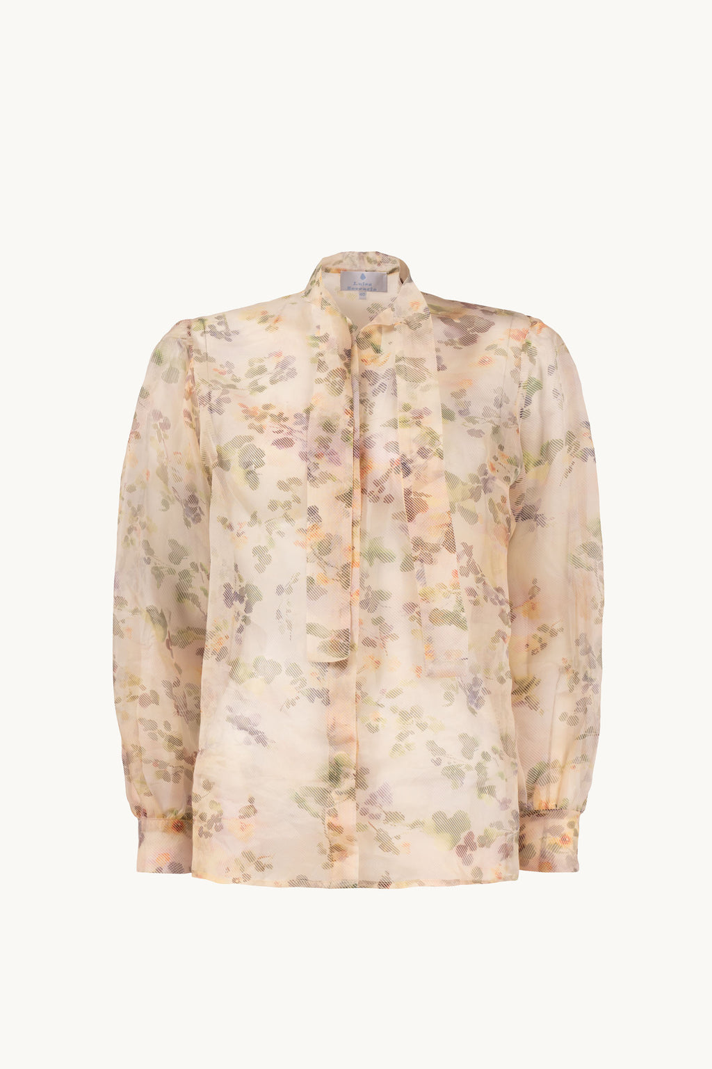 Blusa in Organza Floreale Chinè