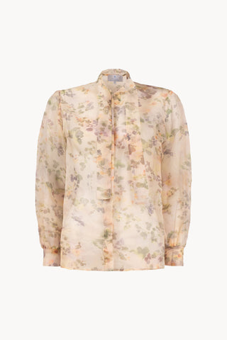 Chiné Floral Organza Blouse
