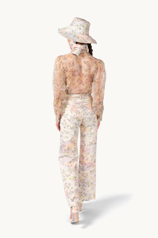 Chiné Floral Organza Blouse