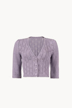 Cardigan lilla a V