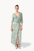 Cardigan lilla a V