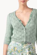 Cardigan lilla a V