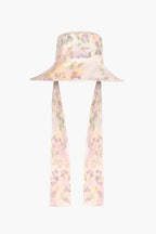 Cappello floreale chiné