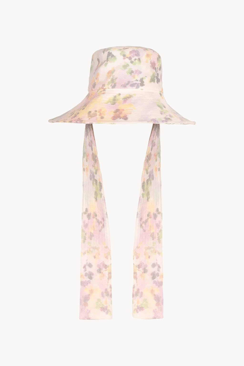 Cappello floreale chiné