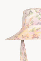 Cappello floreale chiné