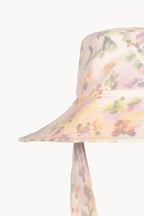 Cappello floreale chiné