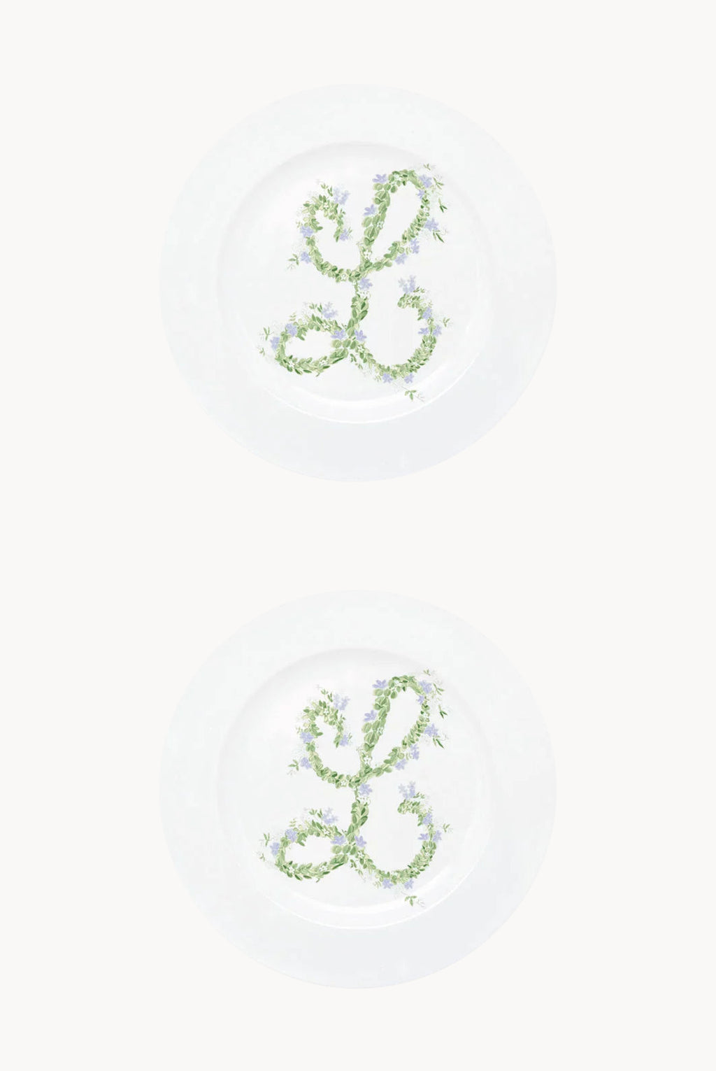 Piatto piano Monogram Flowers