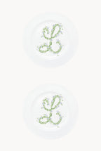 Piatto piano Monogram Flowers