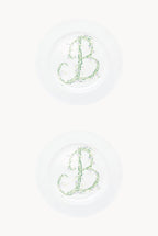 Piatto piano Monogram Flowers