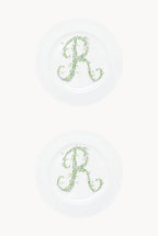 Piatto piano Monogram Flowers