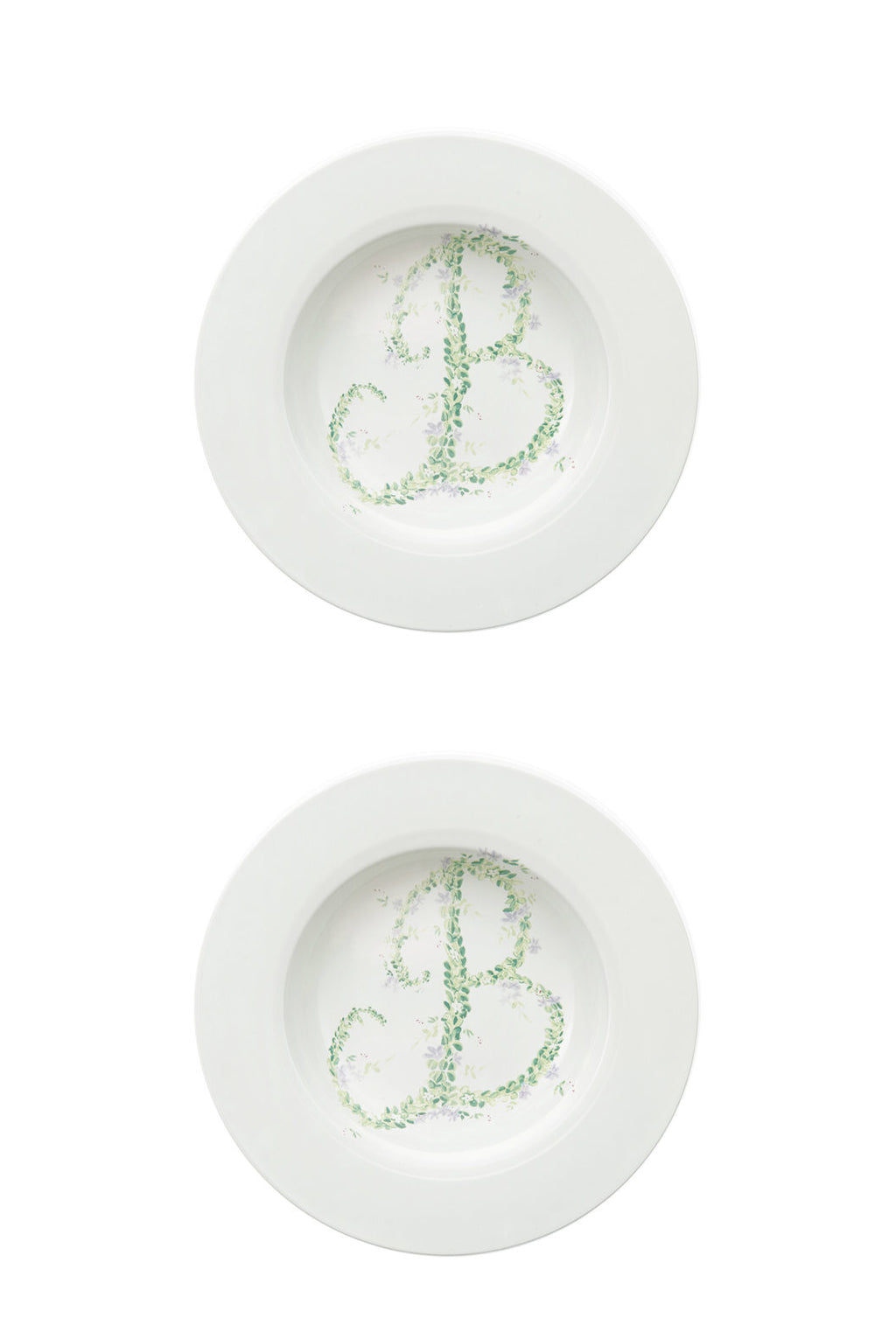 Piatto fondo Monogram Flowers