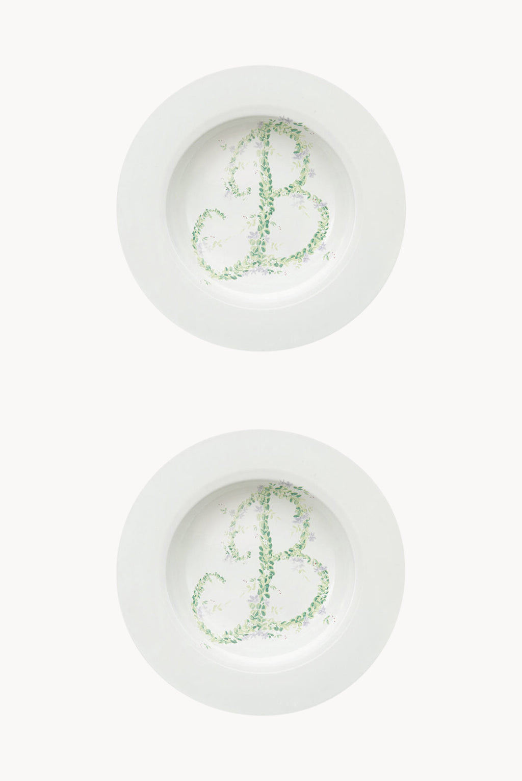 Piatto fondo Monogram Flowers