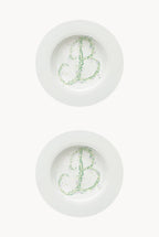 Piatto fondo Monogram Flowers