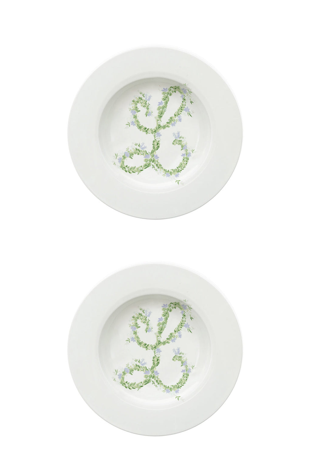 Piatto fondo Monogram Flowers