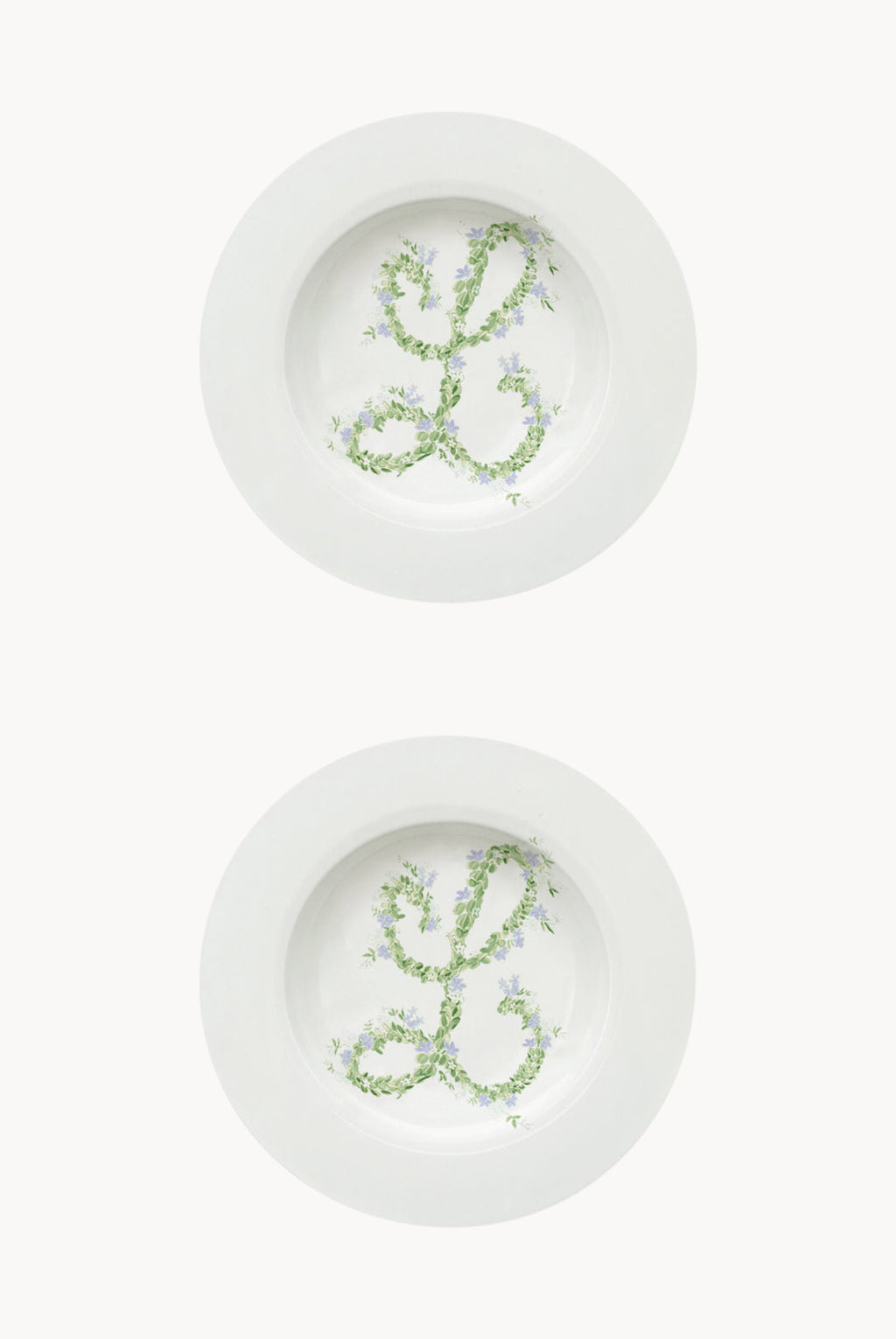 Piatto fondo Monogram Flowers