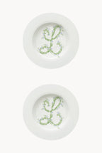 Piatto fondo Monogram Flowers